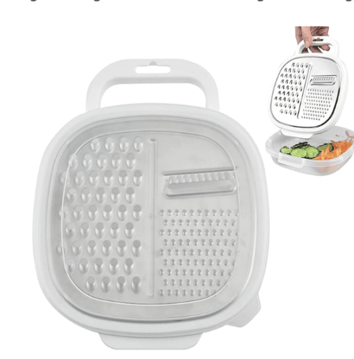 Chefline Multi Slicer21 - Sc10 Vegetable Chopper - Multifunctional 3 in 1 Onion Chopper Vegetable Slicer Cutter with Container,Professional Food Chopper Kitchen Gadgets for Potatoes Carrots Garlic - Image 4